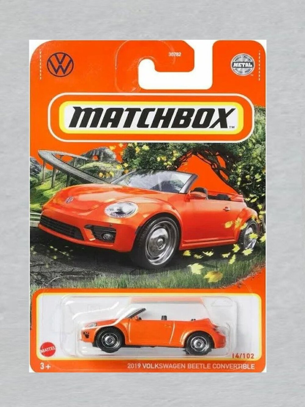 Matchbox 2019 Volkswagen Beetle Convertible ORANGE